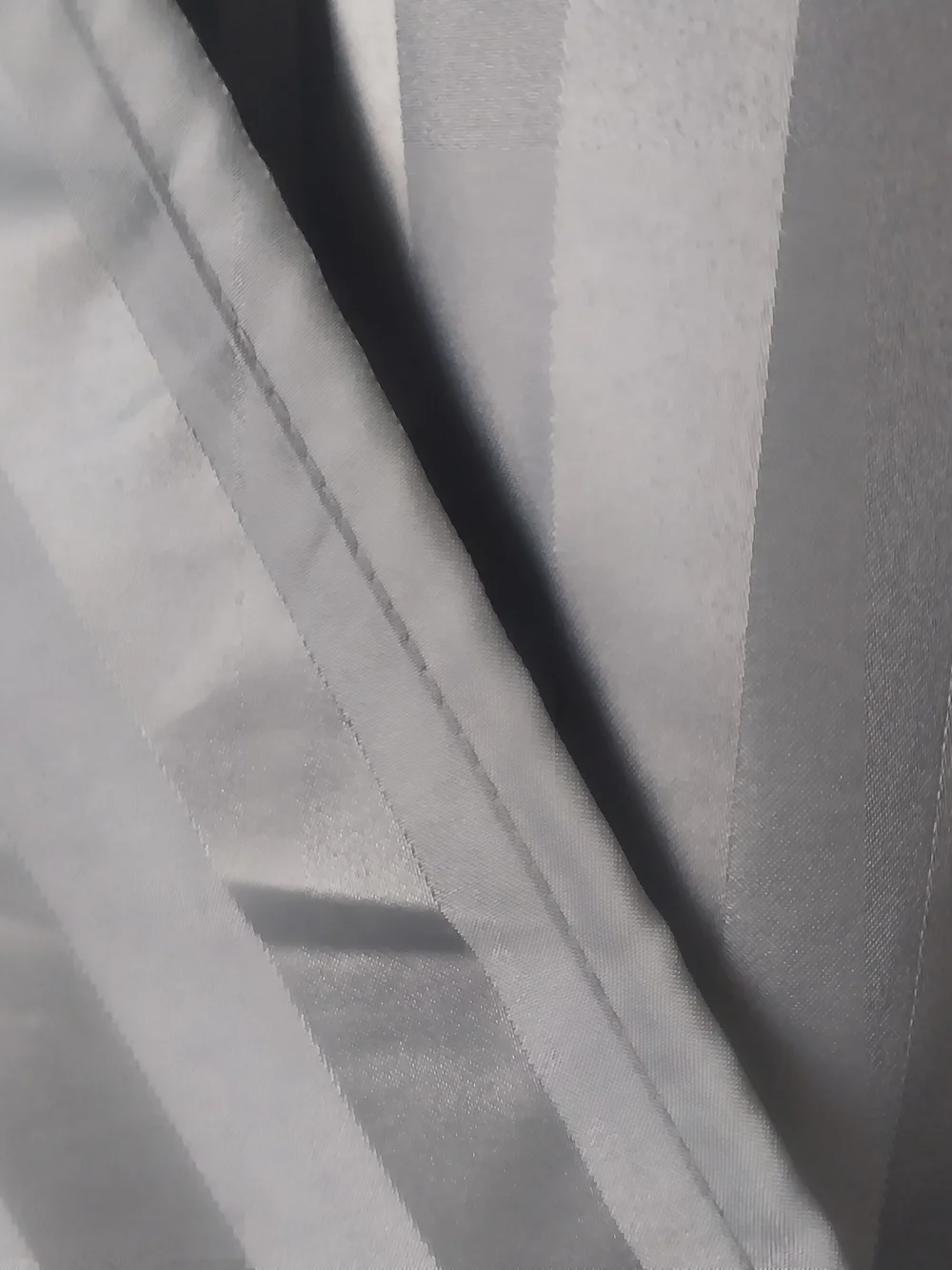 Fieldcrest Two Tone Grey Satin Stripe Shower Curtain